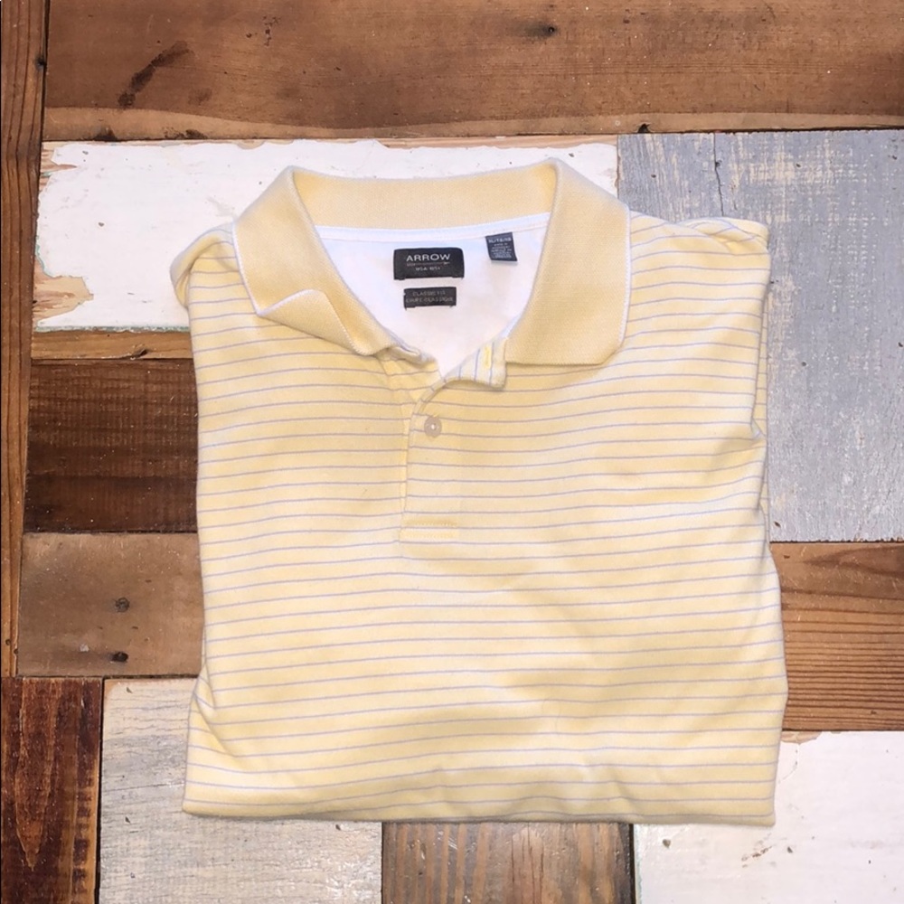 XL arrow yellow polo shirt
